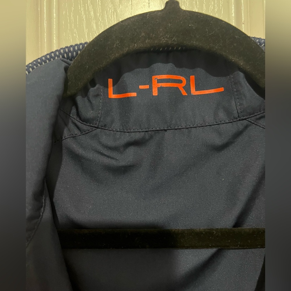 Lauren Ralph Lauren L Womens Crest Reversible Golf Vest Blue Orange Embroidered - Picture 14 of 15
